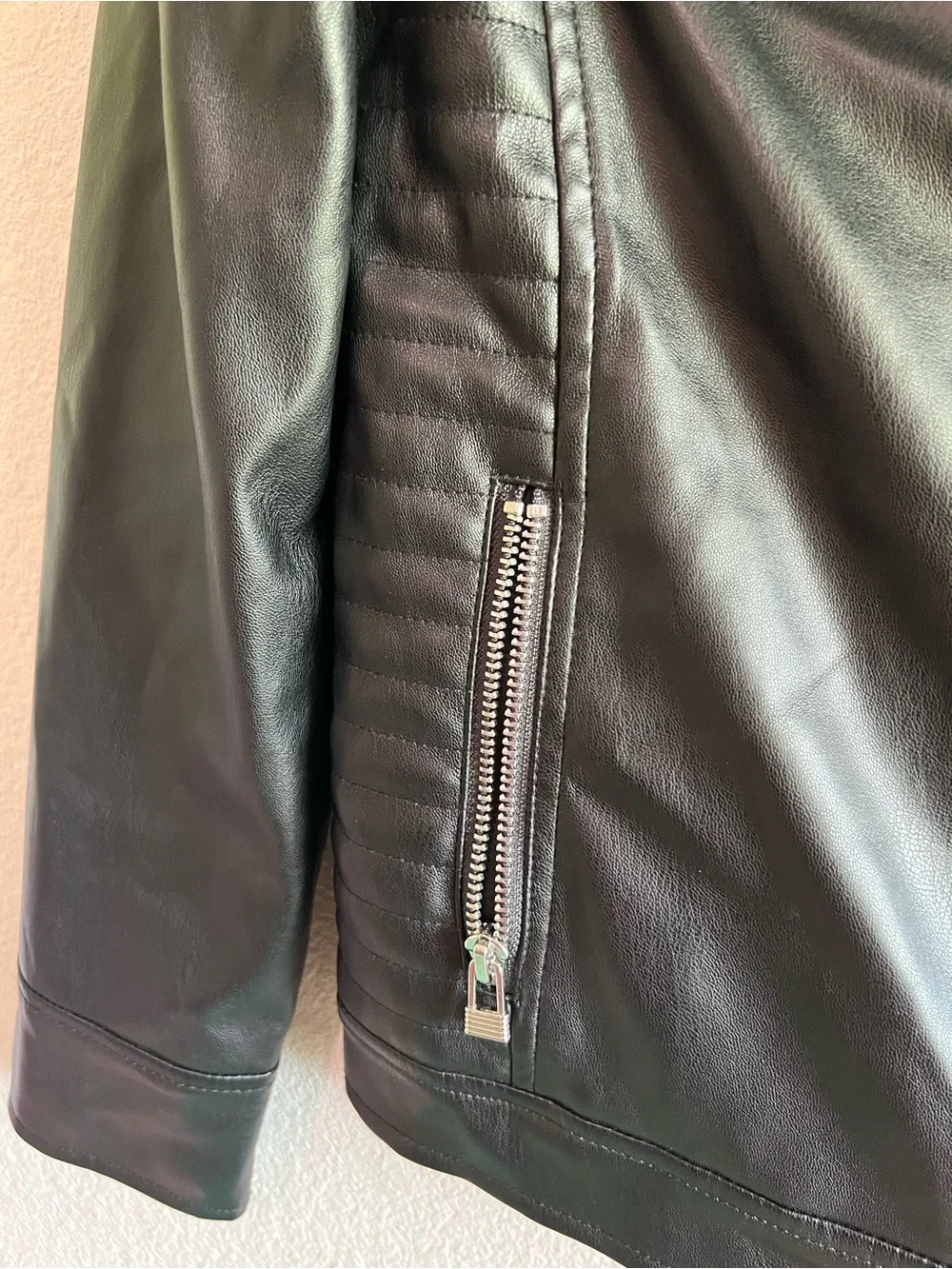 art class Black Quilted Faux Leather Moto Jacket